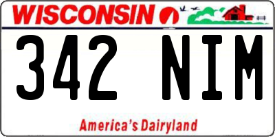 WI license plate 342NIM