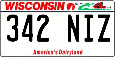 WI license plate 342NIZ