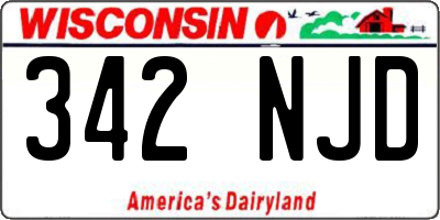 WI license plate 342NJD
