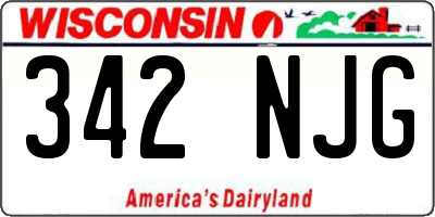 WI license plate 342NJG