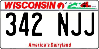 WI license plate 342NJJ