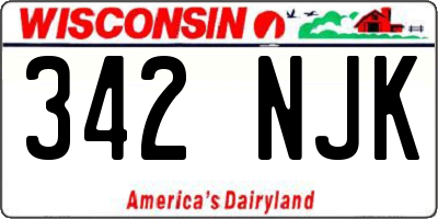 WI license plate 342NJK