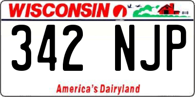 WI license plate 342NJP