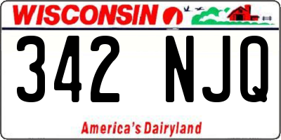 WI license plate 342NJQ