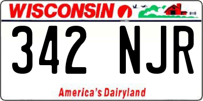 WI license plate 342NJR