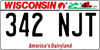 WI license plate 342NJT