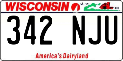 WI license plate 342NJU