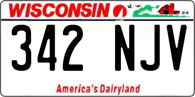 WI license plate 342NJV