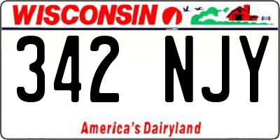 WI license plate 342NJY