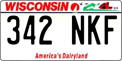 WI license plate 342NKF