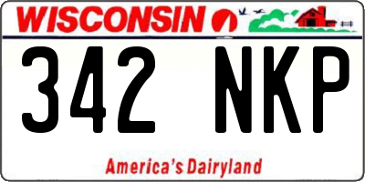 WI license plate 342NKP