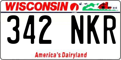 WI license plate 342NKR