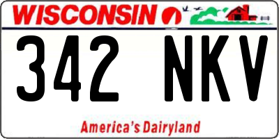 WI license plate 342NKV