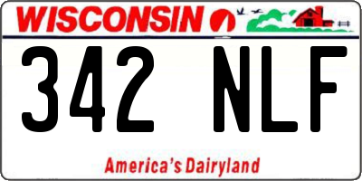 WI license plate 342NLF