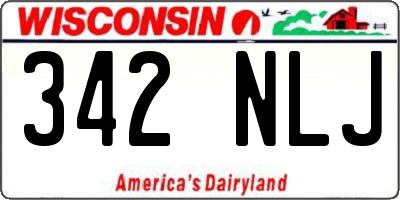 WI license plate 342NLJ