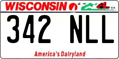 WI license plate 342NLL