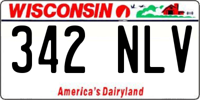 WI license plate 342NLV