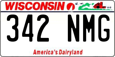 WI license plate 342NMG