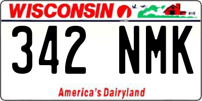 WI license plate 342NMK