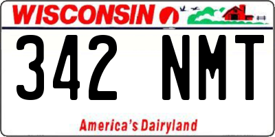 WI license plate 342NMT