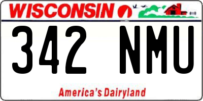 WI license plate 342NMU