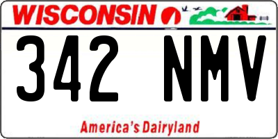 WI license plate 342NMV