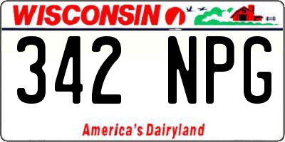 WI license plate 342NPG