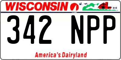 WI license plate 342NPP