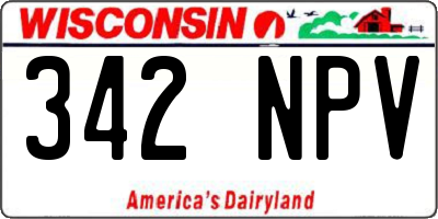 WI license plate 342NPV