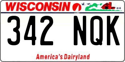 WI license plate 342NQK
