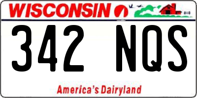 WI license plate 342NQS