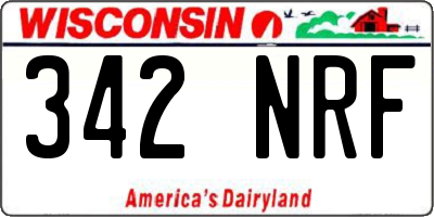 WI license plate 342NRF