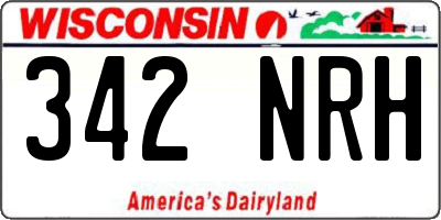 WI license plate 342NRH