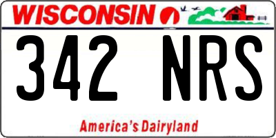 WI license plate 342NRS