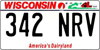 WI license plate 342NRV