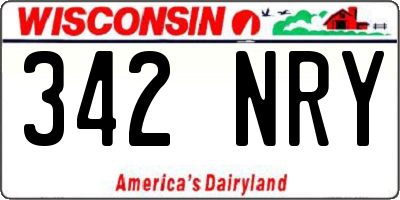 WI license plate 342NRY
