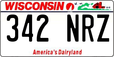 WI license plate 342NRZ