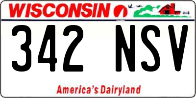 WI license plate 342NSV
