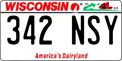 WI license plate 342NSY