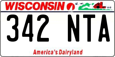 WI license plate 342NTA