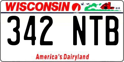 WI license plate 342NTB