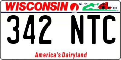 WI license plate 342NTC