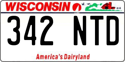 WI license plate 342NTD
