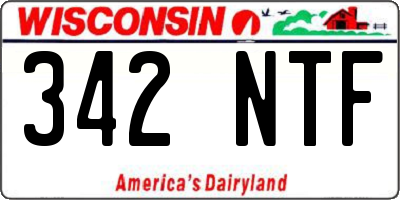 WI license plate 342NTF