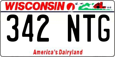 WI license plate 342NTG