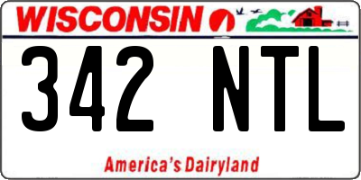 WI license plate 342NTL