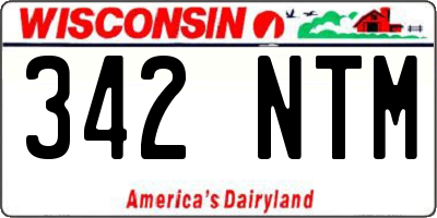 WI license plate 342NTM