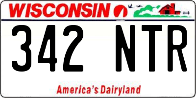 WI license plate 342NTR