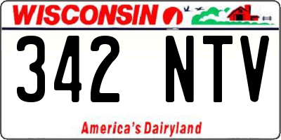 WI license plate 342NTV