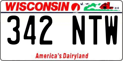WI license plate 342NTW